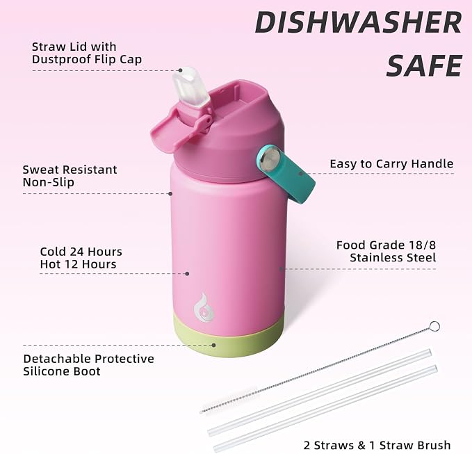 BJPKPK 12oz Insulated Water Bottle, Stainless Steel Bottle - Image 3