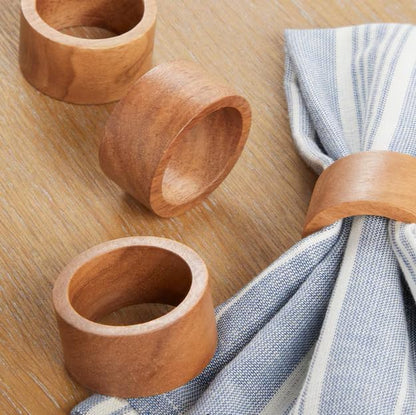 Classic Handmade Napkin Rings Set, Dining Table Holders - Image 3