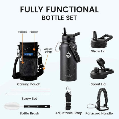RAYMYLO Insulated Water Bottle 32 oz, Triple Wall Vacuum Stainless Steel | - Image 7