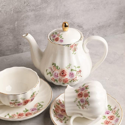 Porcelain Tea Sets British Royal Series, 8 OZ Cups & Saucer Service - Image 2