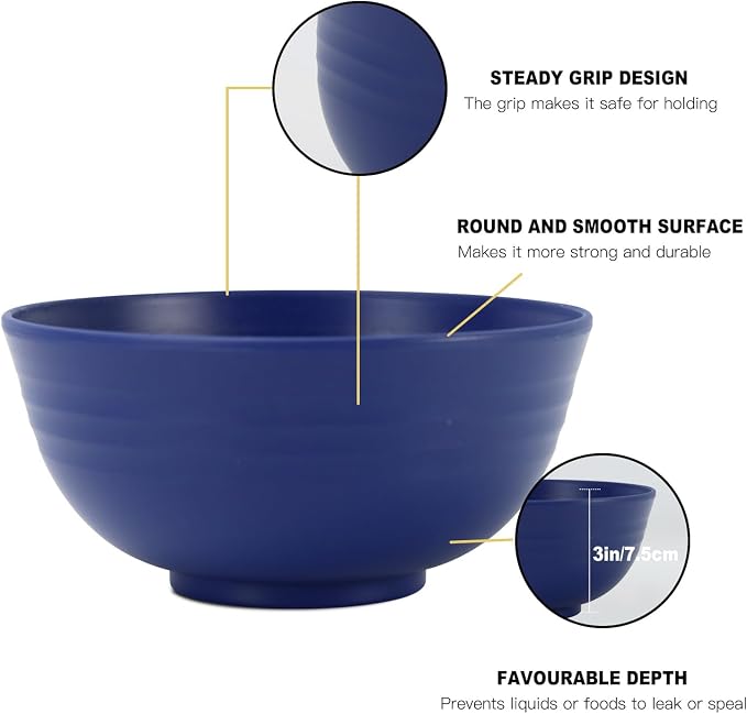 Wheat Straw Bowls, Reusable Plastic Bowls - Image 9