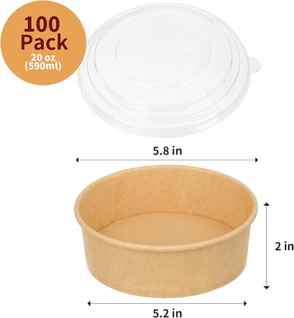 100 Pack 20 oz Disposable Bowls - Image 2