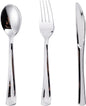 300PCS Silver Plastic Silverware, Disposable Utensils & Cutlery | 100 Forks by N9RTABLEWARE