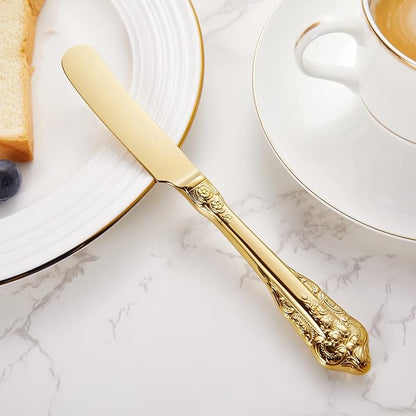 Gorgeous 4-Piece 6.9-Inch 18/10 Gold Butter Spreader Set | 18/10 Stainless - Image 7