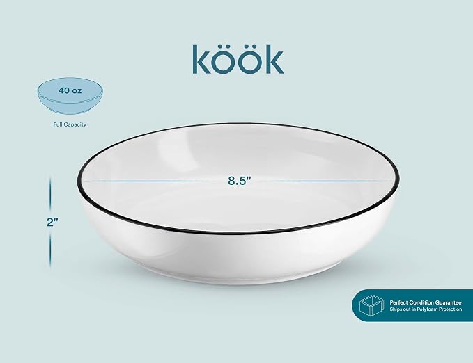 KooK Pasta Bowl, For Soups and Salads, Serving Bowls, Large Capacity, Microwave - Image 7
