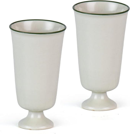 KAMMAK Ceramic Tea Cups Set of 2, 1.1 oz, Vintage Small Teacups, 718N | Hand by KAMMAK
