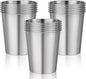 15 Pack Stainless Steel Cups for Kids and Adult Pint Tumbler Metal Cups Stackable Tumbler Shatterproof Metal Drinking Glasses for Travel Outdoor Camping (8 OZ)