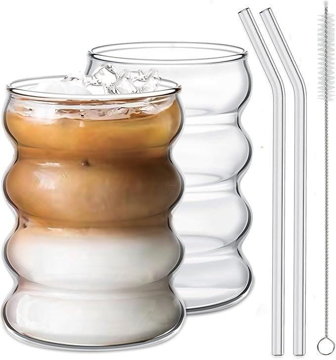 Ework4U 2 Pcs Drinking Glasses by Ework4U