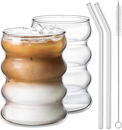 Ework4U 2 Pcs Drinking Glasses by Ework4U