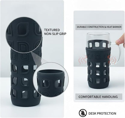 Silicone Cup Sleeve for 16-20oz Mugs, Heat Insulating Grip for Handle-less - Image 6