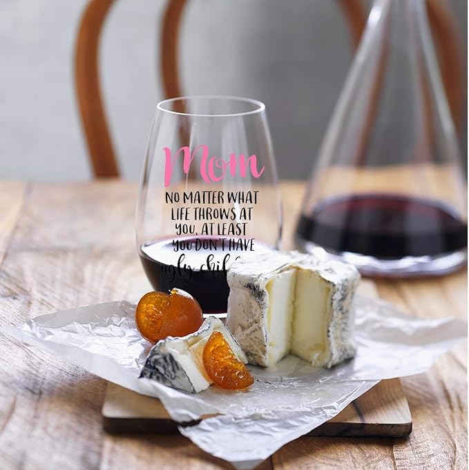 Perfectinsoy Funny Mom Wine Glass - Image 6