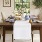 Classic Linen™ by D'Moksha White Table Runner 108 Inches Long, 100% Pure Linen by DMokshaHomes