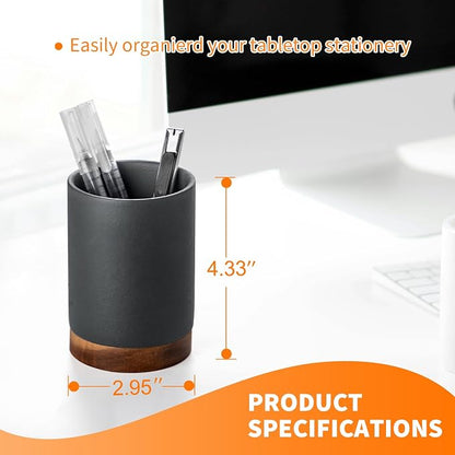 Ceramic Pen Holder for Desk, Pencil Cup, | Organizer and Makeup Brush Holder - Image 2