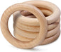 FoDau770 5pcs Natural Beech Wooden Rings, Unfinished Solid Wood Rings Heavy by FoDau770