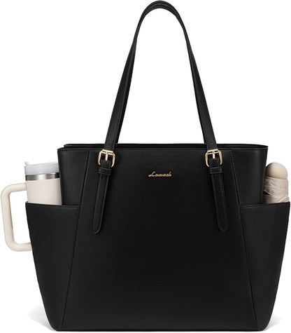 LOVEVOOK Laptop Tote Bag for Women, Leather Work Computer Briefcase Bag | Large by LOVEVOOK