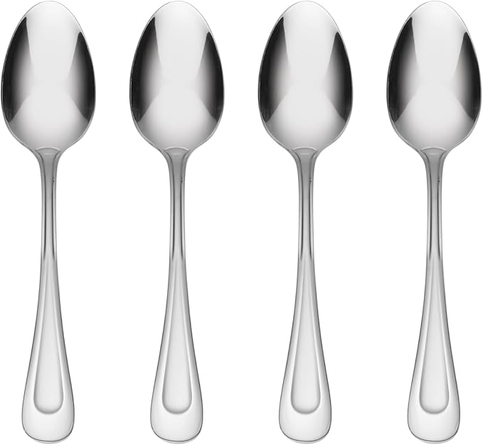 Oneida Silverware Set, Satin Sand Dune Everyday Flatware 4-Piece Teaspoons Set by Oneida