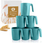 Coffee Mug 16 OZ, Wheat Straw Coffee Mugs Set of 6, Unbreakable Water Tumbler by BUSOKIP