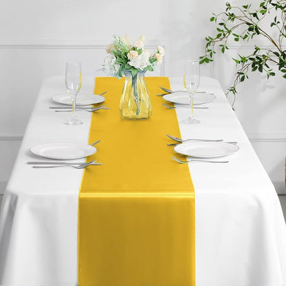 Manyshofu Gold Satin Table Runner 12x72 - Image 7