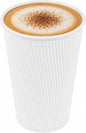 Restaurantware 16 Ounce Ripple Wall Disposable Coffee Cups, 500 Insulated White by Restaurantware