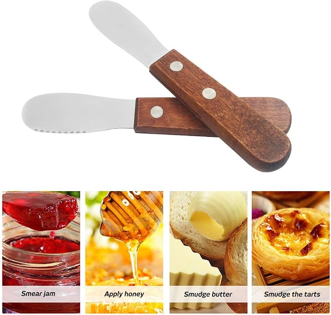 DaKuan 8 Pack Stainless Steel Straight Edge Wide Butter Spreader - Image 4