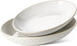 LE TAUCI Serving Bowls, Large Oval Platters for Entertaining, Ceramic Serving Tray for Dinner, Pasta, Salad, Dessert, Turkey, Fish, Fruit, Bread - 45oz/74oz, 11.8"/13.7", Set of 2, Arctic White