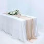 Efavormart 10ft Warm Beige Cheesecloth Table Runner by efavormart