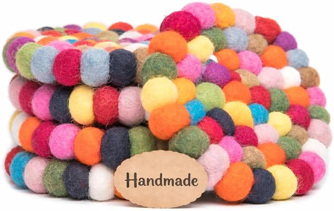Round Felt Ball Coasters - Image 9