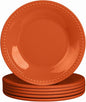 Melamine Beaded Dinner Plate Set of 6, 11inch, Fall, BPA Free, Platter, Serving Dishes, Chip & Break Resistant, Lightweight, Durable, Great for Dining, BBQs, Picnics, Weddings & Everyday Meals