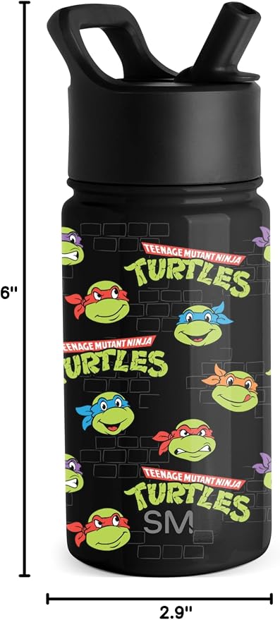 Simple Modern TMNT Kids Water Bottle & Toddler Cup | 14oz | Insulated Stainless - Image 9