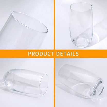 Highball Glasses Set of 4, Tall Drinking Glasses 18oz | Clear Cocktail Glass Cup - Image 3