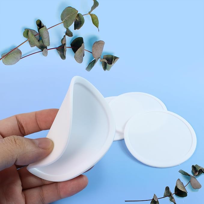 5-Pack White Silicone Coasters, Non-Slip Drink Coasters - Image 7