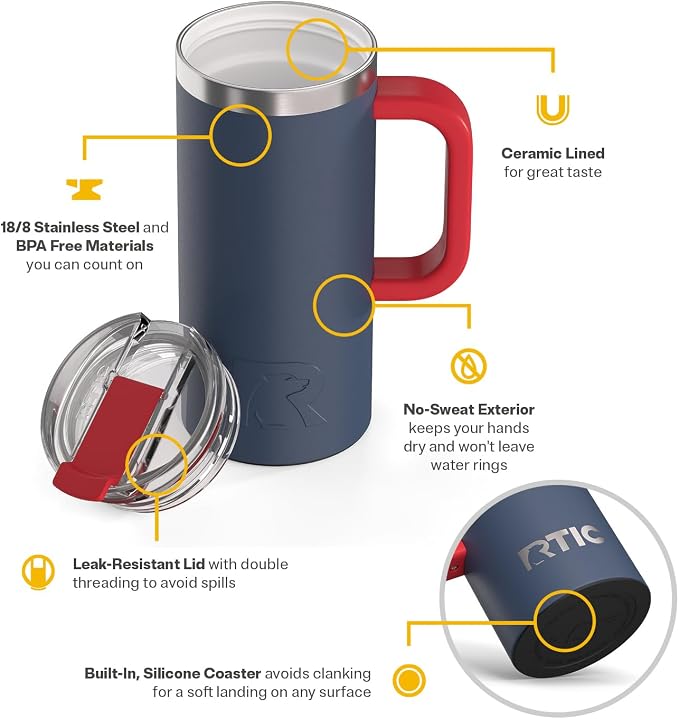 RTIC 16oz Road Trip Travel Mug - Image 3