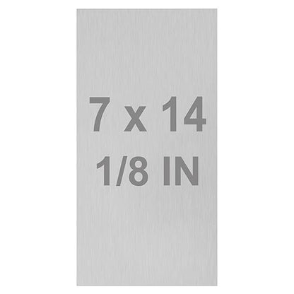 6061 T651 Aluminum Sheet Metal 7 x 14 x 1/8 (0.125”) Inch Flat Plain Aluminum Plate Covered with Protective Film, Heat Treatable Rectangle 3MM Aluminum Metal Plate for Industrial