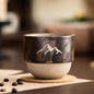 7oz Ceramic Espresso Cup, Modern Handleless Pottery Coffee Mug by kaisadadi