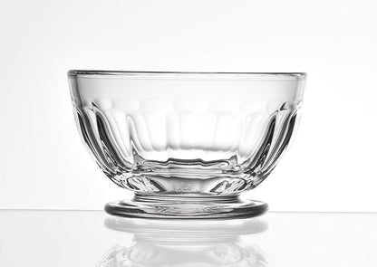 La Rochere Perigord Mini Glass Bowls Set of 6 – Classic French Mini Footed Bowls with Faceted Ribbed Design – Pressed Small Glass Dessert Cups for Fruit, Ice Cream & Elegant Entertaining (4.5 Oz)