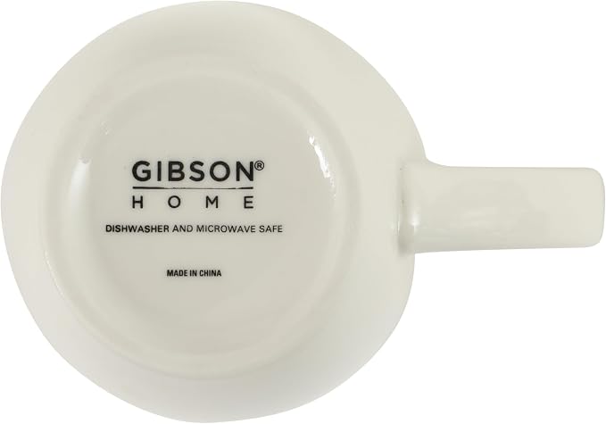 Gibson Home Great Essentials 12 Ounce Porcelain Coffee Mugs - Image 7