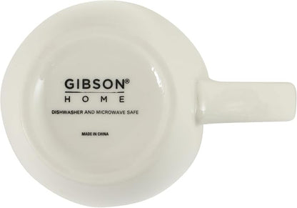 Gibson Home Great Essentials 12 Ounce Porcelain Coffee Mugs - Image 7