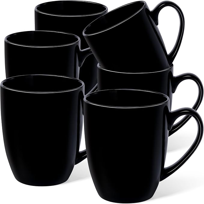 Urbanstrive 16 oz Large Coffee Mugs Set of 6 Ceramic Coffee Mug White Coffee by Urbanstrive