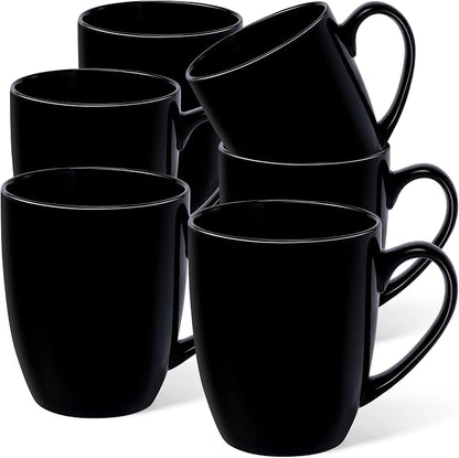 Urbanstrive 16 oz Large Coffee Mugs Set of 6 Ceramic Coffee Mug White Coffee by Urbanstrive