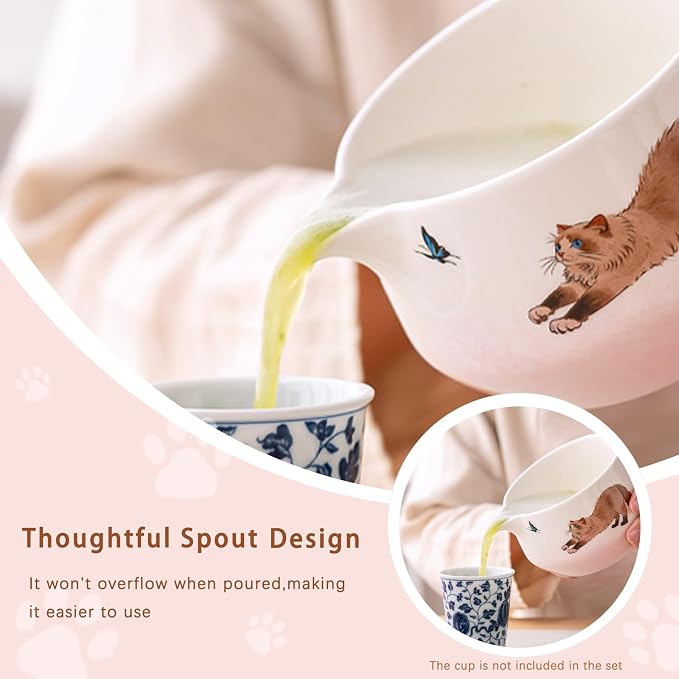 Matcha Set with Cat Pattern, 17 OZ Matcha Bowl, Matcha Kit - Image 6