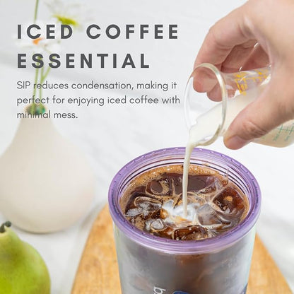 bzyoo 24oz Plastic Tumbler Cup, Lid & Straw, Iced Coffee, Mandala Pink - Image 4