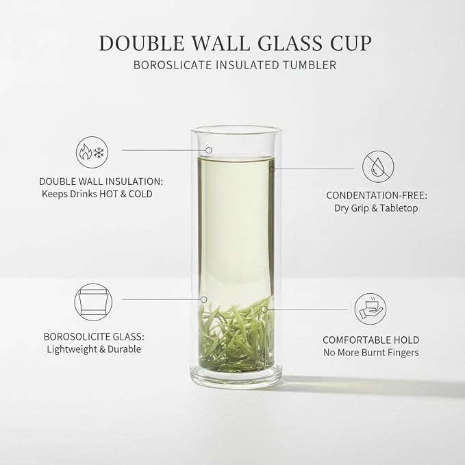 Double Wall Borosilicate Glass Mug - Image 4