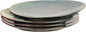 Ceramic Serving Platters - Set of 4 Curved Oval Plates for Entertaining, Modern Kitchen Dishes for Dinner, Fruit, Salad, Serving Trays, 11.5 Inch
