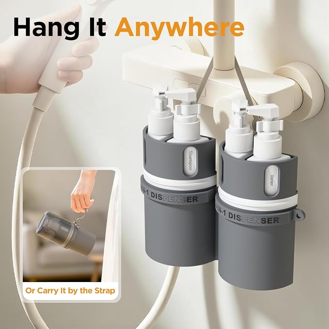 4 in 1 Travel Dispenser Bottle, Travel Toiletry Bottles - Image 3