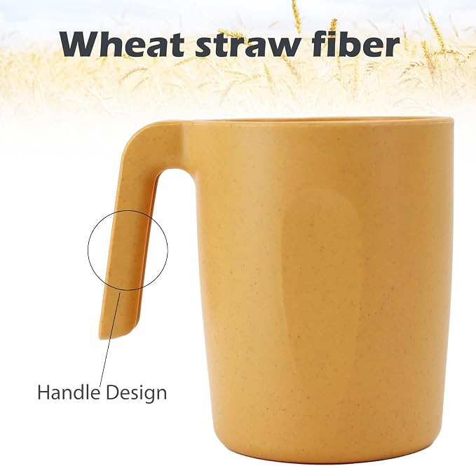 PYRMONT Wheat Straw Cups 16 Oz Alternative Plastic Cups - Image 4