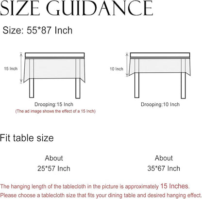 ISAENNE Designer Linen Elegant Tablecloth Rectangular,Colorful Floral Bohemian Table Cloth,Wrinkle Resistant Decor Tablecloths for Dining Thanksgiving Kitchen Party,55"*87"-Floralsea A