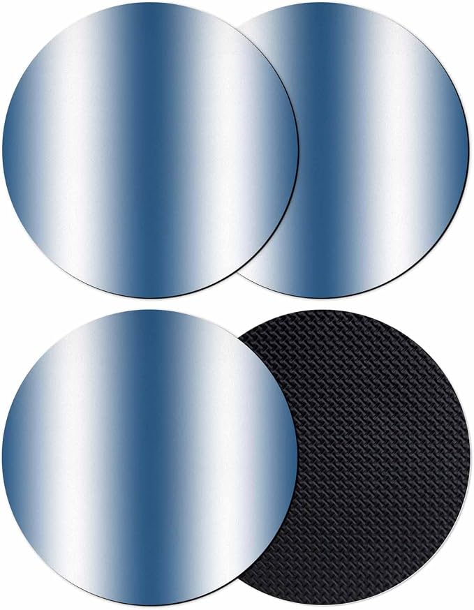 Ombre Lake Blue Coasters Set of 4, Modern Minimalist Geometric Gradient Color by PIEPLE