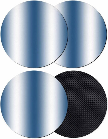 Ombre Lake Blue Coasters Set of 4, Modern Minimalist Geometric Gradient Color by PIEPLE
