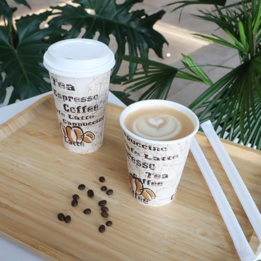 Amazon Basics Disposable Hot Paper Coffee Cups - Image 6
