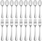 32 Pcs Forks and Spoons Silverware Set, Food Grade Stainless Steel Flatware by MUTNITT